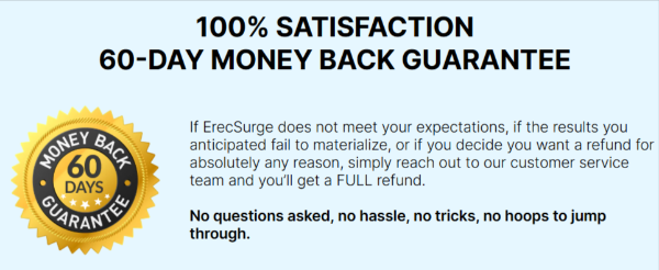 ErecSurge 60 day money back