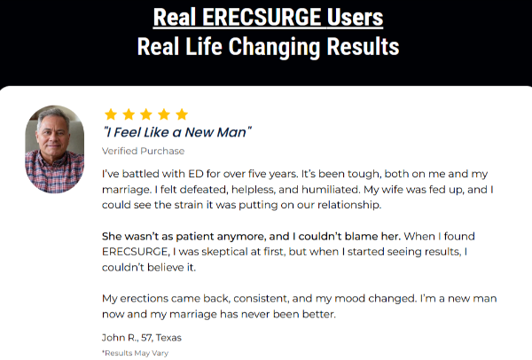 ErecSurge user reviews