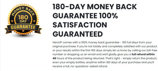 HeroUp Supplement money back