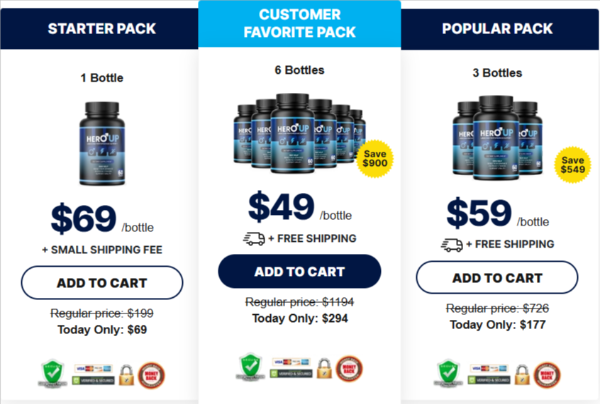 HeroUp Supplement price
