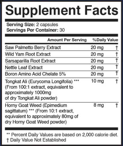 Vapofil Supplement Fact