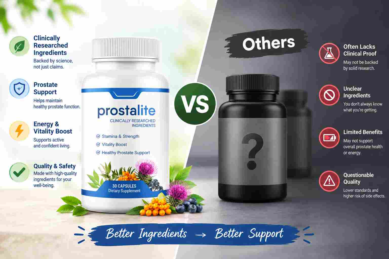 ProstaLite Vs other Supplement