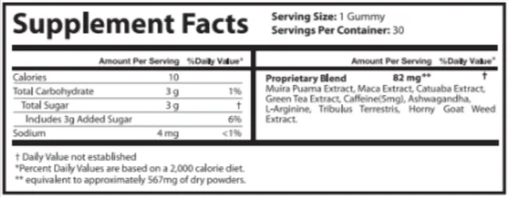 SodaBoost Supplement Facts